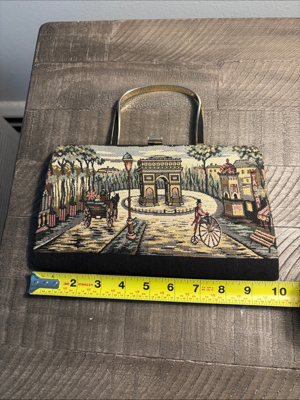 Vintage Tapestry Coquette Soft Girl Feminine Evening Clutch Handbag - Picture 5 of 6